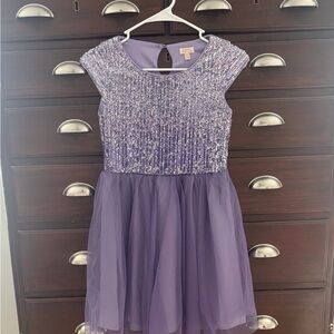 Zeni Purple Sequin Dress Birthday party taylor Swift lavender inspired Sz 10/12